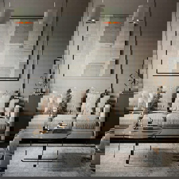 Olive Green Cotton 14" Table/Pendant Lampshade with Shiny Copper Inner Image 6