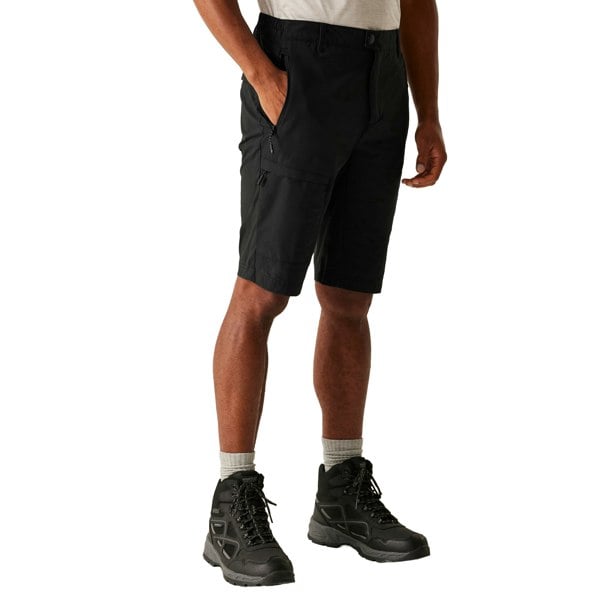 Regatta Mens Highton II Long Length Walking Casual Shorts - Black