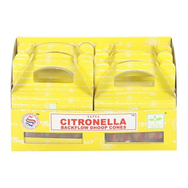 Serano 12 Packs of Citronella Backflow Dhoop Incense Cones by Satya