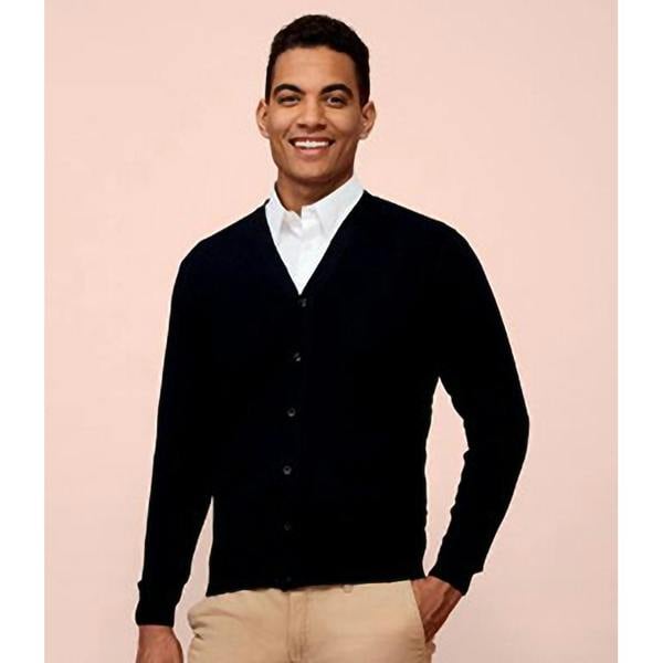 SOLS Mens Golden V Neck Cardigan - Black