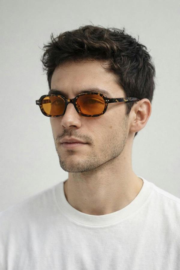 SVNX Retro Rounded Square Sunglasses In Tortoiseshell Orange