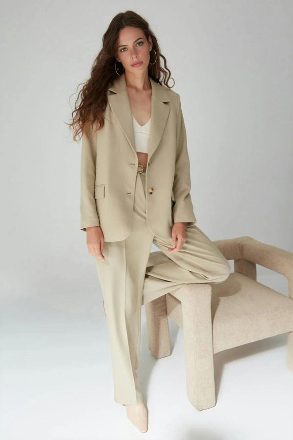 WOVCOR Lined Woven Blazer Jacket