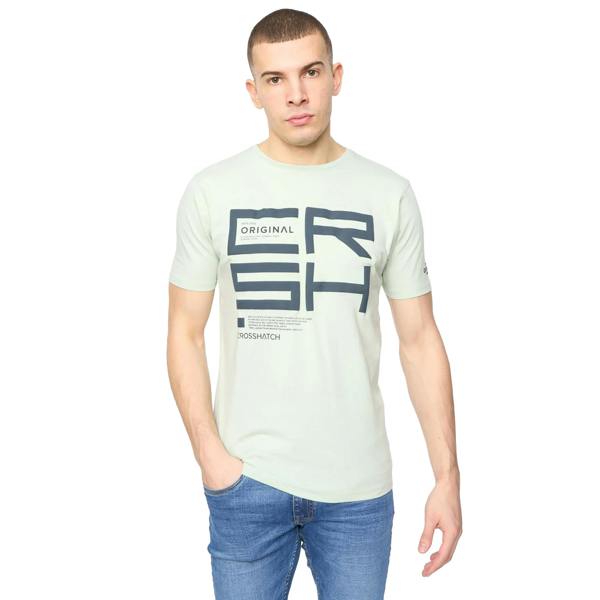 Crosshatch Mens Squarebox T-Shirt - Mint - 