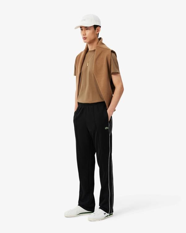 Lacoste Mens Crew Neck Pima Cotton Jersey T - Shirt - Cookie SIX | CHO | Designer Mens Short Sleeve T - Shirts & Tops