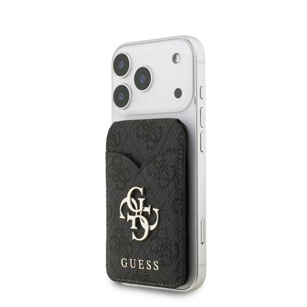 Guess 4G Big Metal Logo Magnetic Card Holder with Stand and Mirror Black - GUWMSMIP4GK