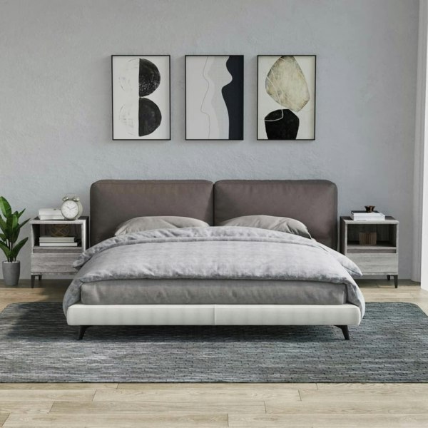 Berkfield Bedside Cabinets 2 pcs Grey Sonoma 40x35x50 cm