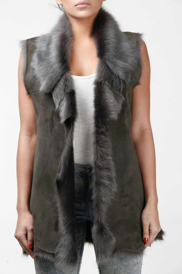 Infinity Leather Women's Toscana Sheepskin Long Gilet-Sorocaba