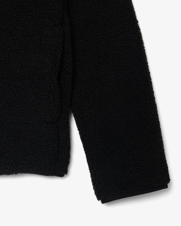 Lacoste Sherpa Fleece Mens Half - Zip Sweatshirt - Black 031 | CHO | Designer Mens Half Zip Sweatshirts