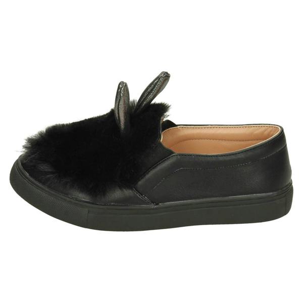 Spot On Girls Spot On Fur & Glitter Bunny Ear Shoes