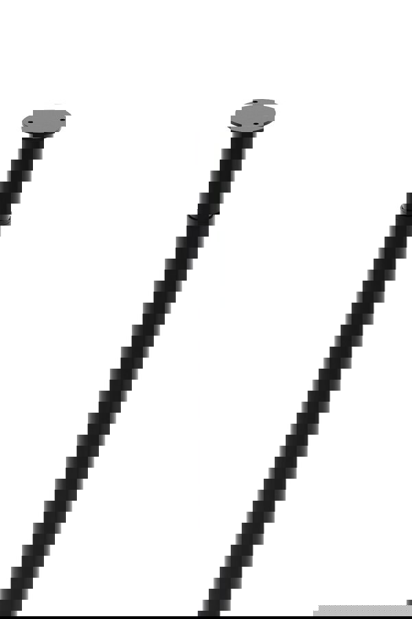 Living and Home 72cm/28.35 inch 4Pcs Black Round Metal Table Legs with Plastic Foot Pads Furniture Replacement Legs for Dining Table Dressing Table