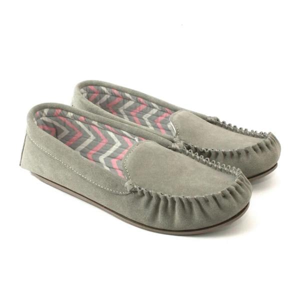 Eastern Counties Leather Womens/Ladies Ffion Suede Moccasins - Grey - 