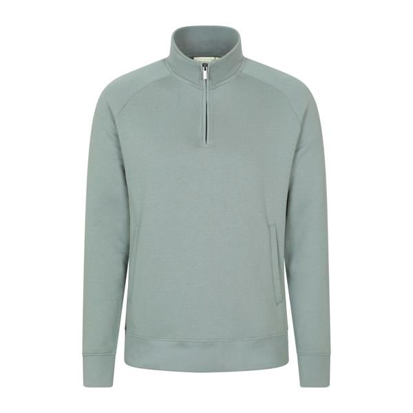 Mountain Warehouse Mens Bamburgh Half Zip Jumper - Pale Green