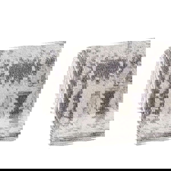 Living Room Medallion Design Grey Rug