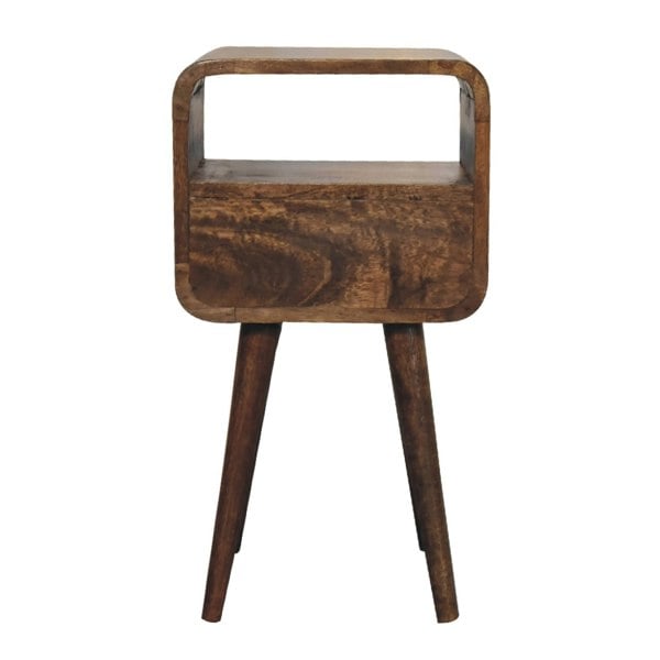 Artisan Furniture Mini Grey Wash Curve Open Bedside