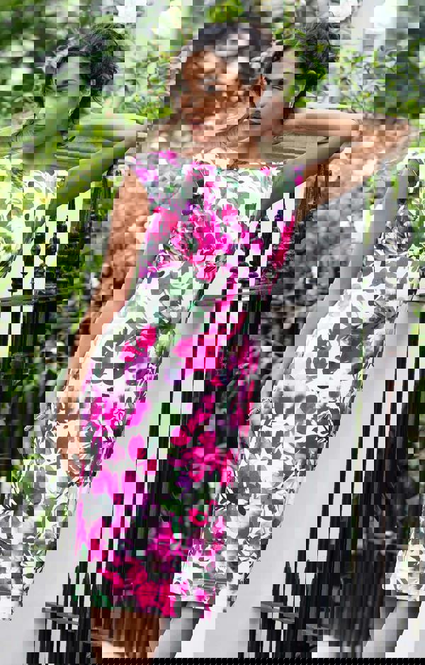 Alie Street London Pippa Shift Dress Petite - Fuchsia Florals