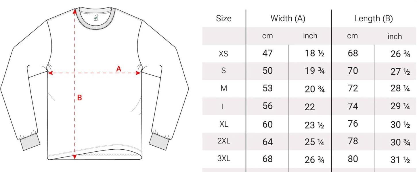 SKI Long Sleeve T-shirt in faded navy blue (orange skier on front)