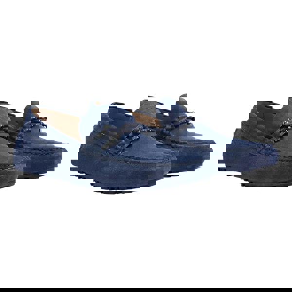 Hugo Boss Mens Driver Leather Moccasins - Blue