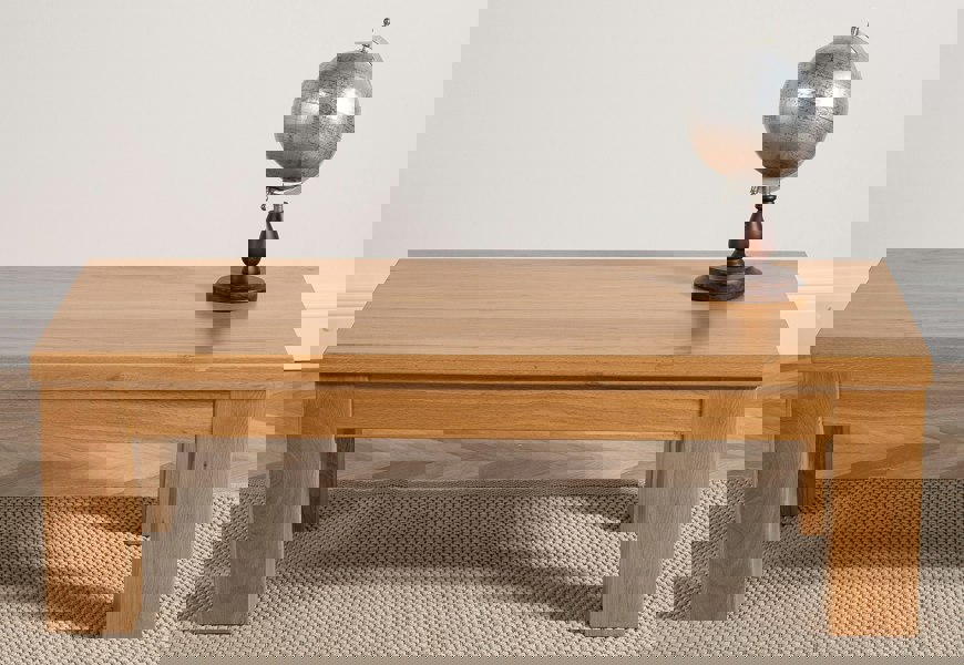 That's Furniture Dakota Chunky Oak Coffee Table for Living Room - 122cm