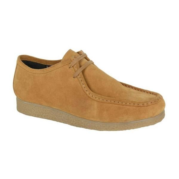 Roamers Mens Suede Casual Shoes - Camel - 