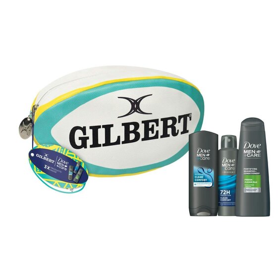 Dove Men+Care x Gilbert Rugby Ball Edition Washbag Gift Set 3 piece, Pack of 2