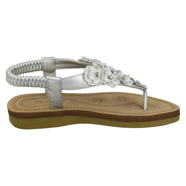 Spot On Girls Spot On Toepost Flower Trim Sandals