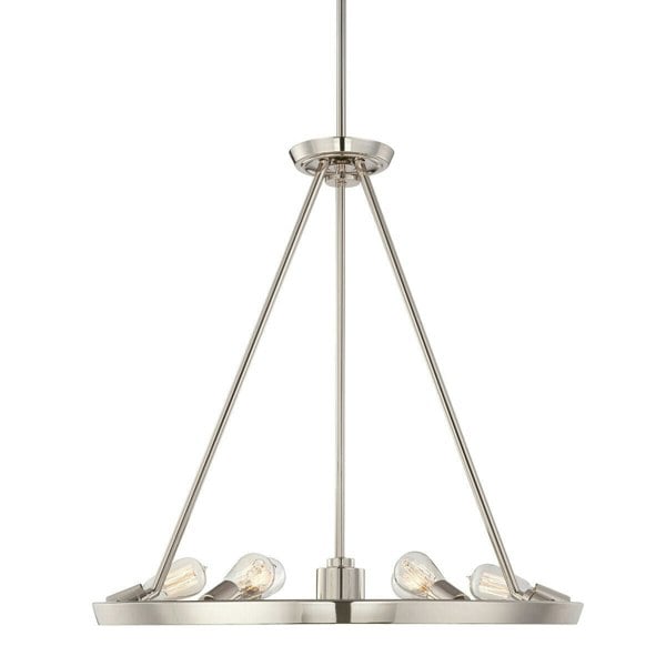 6 Bulb Chandelier Hanging Pendant LIght Imperial Silver LED GU10 60W Bulb Loops