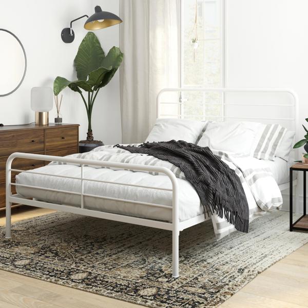 Dorel Home Millie Metal Bed White - King Size
