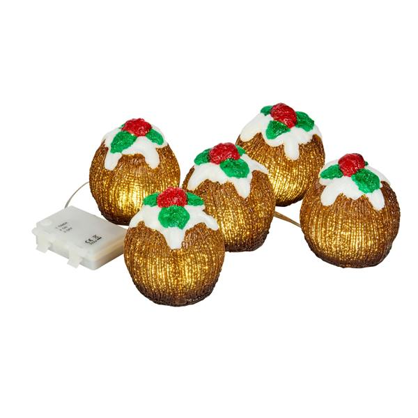 Scotts of Stow InLit Ice Xmas Puds Set of 5