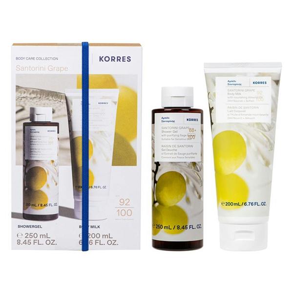 Korres Santorini Grape Shower Gel Body Milk Duo