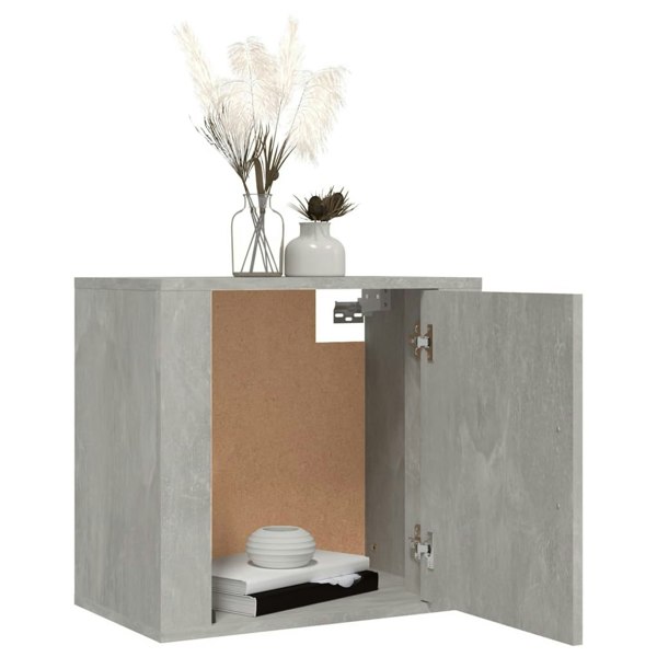 Berkfield Wall-mounted Bedside Cabinet Concrete Grey 50x30x47 cm