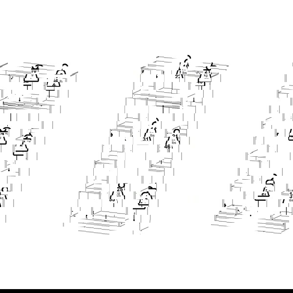 Furniture To Go Brande Wardrobe with 4 Frame Doors in Jackson Hickory