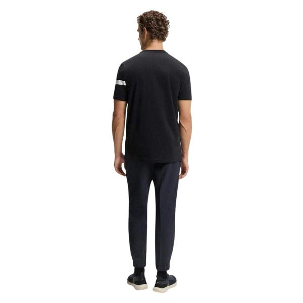 Boss Mens Colour Stripe Regular T-Shirt - Dark Blue - 