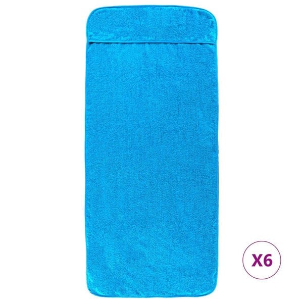 Berkfield Beach Towels 6 pcs Turquoise 60x135 cm Fabric 400 GSM