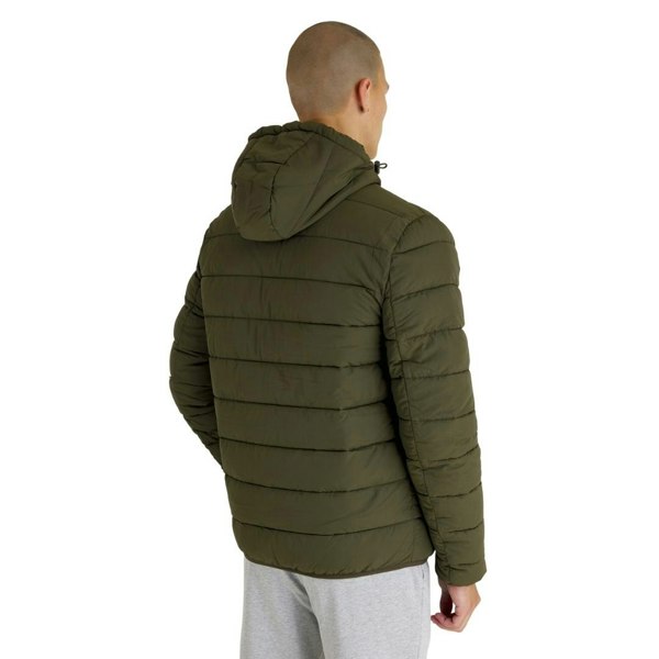 Lyle & Scott Branded Hooded Puffer Jacket - Olive Green