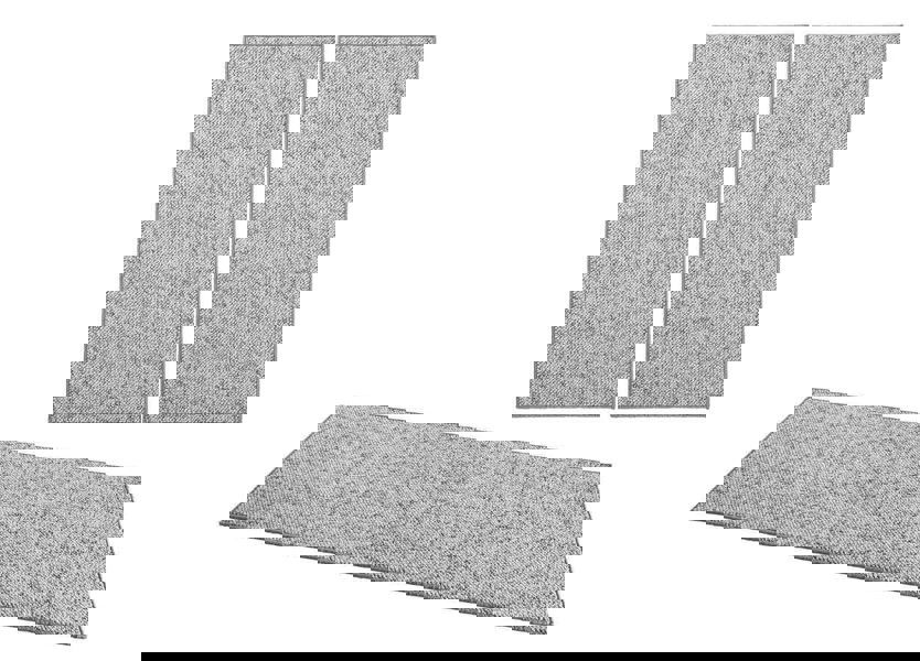 The Rugs Tufted Wool-Look 3-Piece Bedside Runner Rug Set