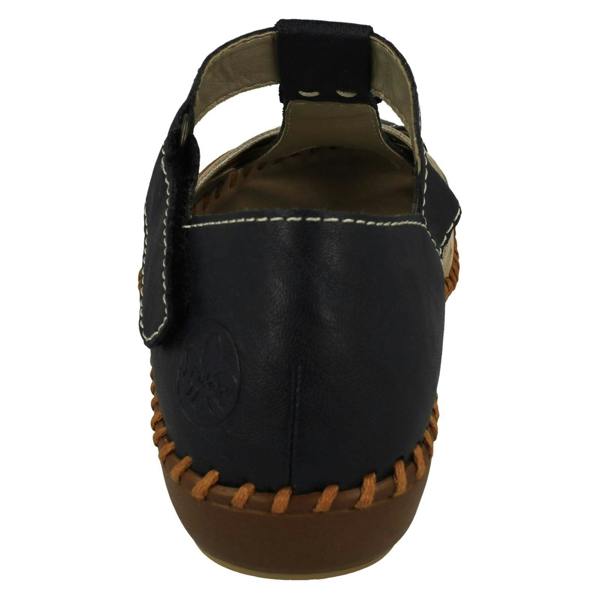 Rieker Ladies Rieker T-Bar Cut Out Detailed Antistress Shoes M1655