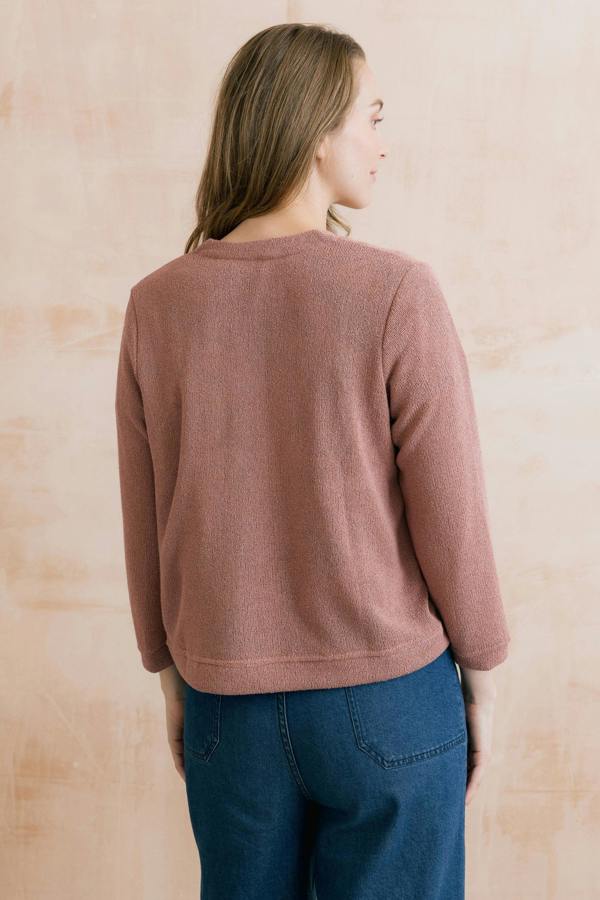 Lily & Me Shore Light Knit Cropped Cardigan Soft Pink