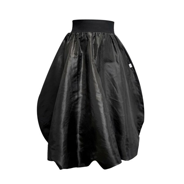 Frock Tales Enoki Puffball Skirt In Black Taffeta