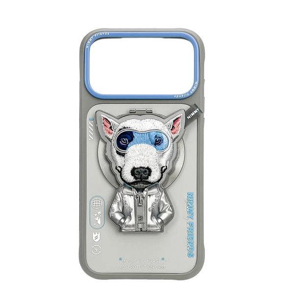 Nimmy Friends Nimmy Cool & Cute 2.0 Terrier Dog Case with MagSafe Stand for iPhone 17 Pro Max 6.9" Grey Blue - N-YJKM-CXZJZH-IP17-PRO-MAX-019