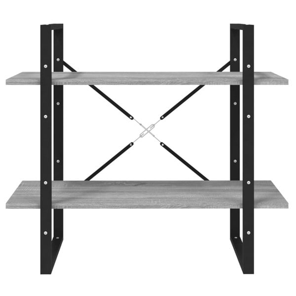 Berkfield 5-Tier Book Cabinet Grey Sonoma 80x30x175 cm Engineered Wood