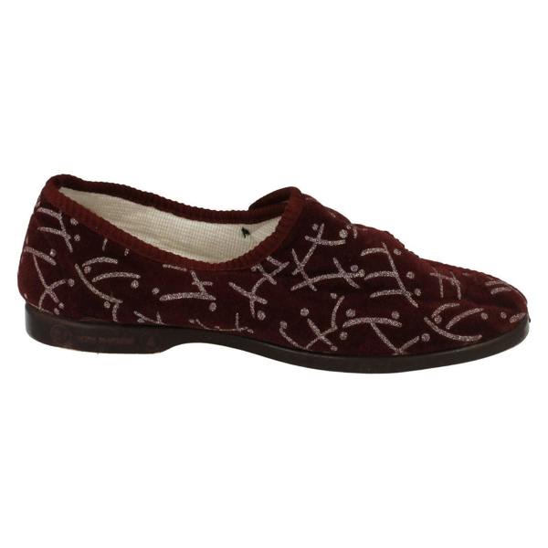 Ladies Ladylove Single Strap Textile Slippers - Emily