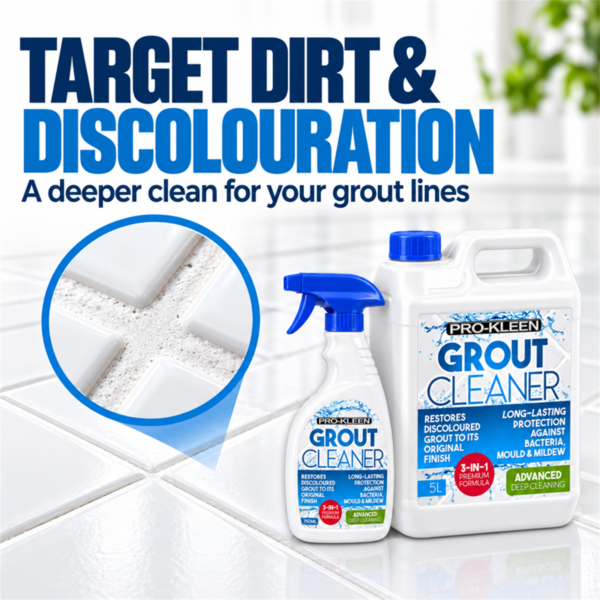ProKleen 15L + 750ml Pro-Kleen Tile Grout Cleaner Restorer Reviver for Kitchen and Bathroom