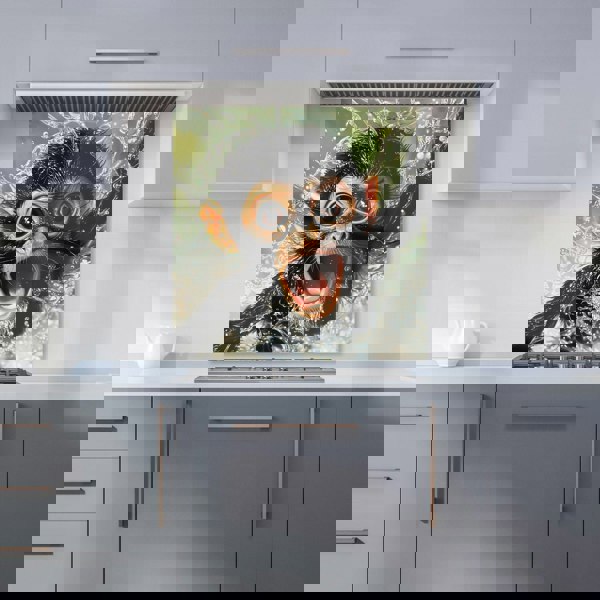 Warren Reed - Designer Wide-Eyed Monkey's Splash Surprise Kitchen Splashback