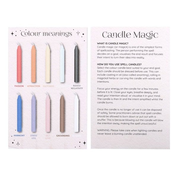 Serano Pack of 12 Mixed Colour Spell Candles
