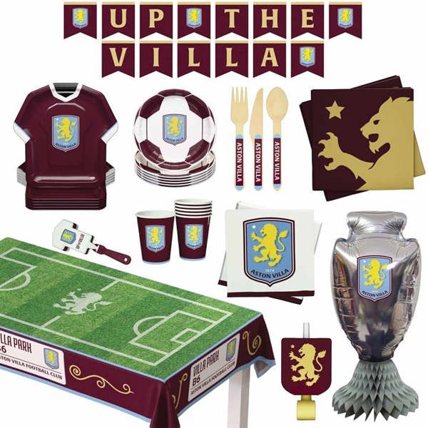 Aston Villa FC All in One Party Box Set, Kitchen Accessories, Sports, Gift