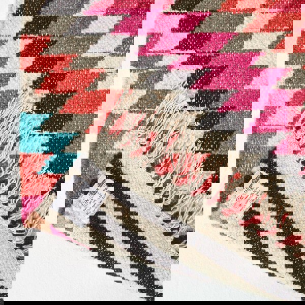 HOMESCAPES Manila Handwoven Diamond Kilim Wool Rug