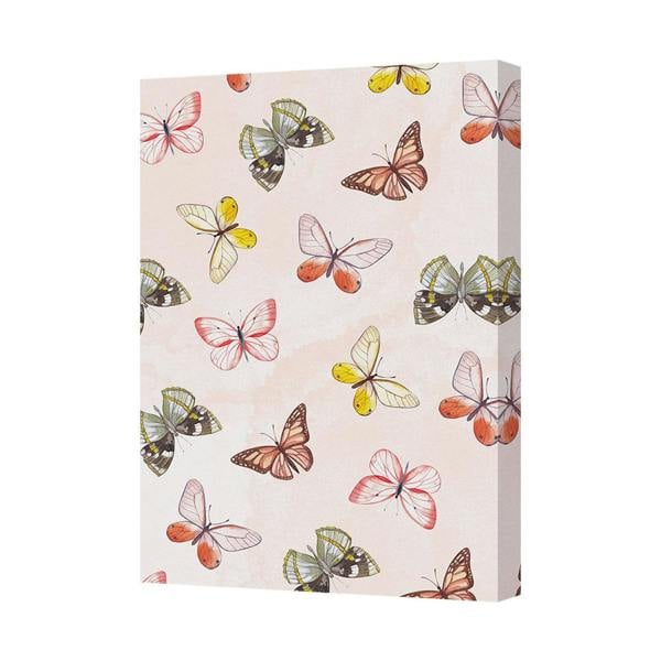 Benjamin Tate Design Pastel Butterflies Canvas Wall Art Print For Living Room Decor