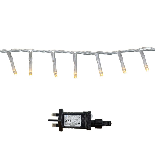 Samuel Alexander 18.7m 750 LED TreeBrights Christmas String Lights with Timer in Warm White on Clear Cable