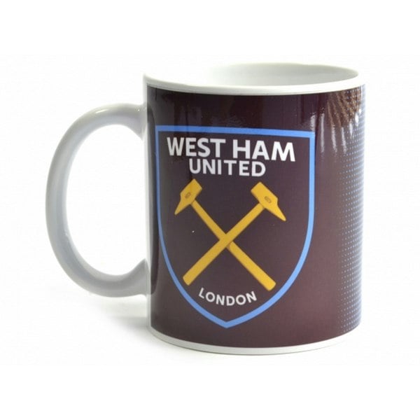 West Ham United FC Halftone 0.3kg Boxed Mug - Claret/Blue