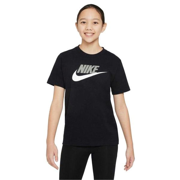 Nike Childrens/Kids Sportswear Logo Cotton T-Shirt - Black/Grey - 